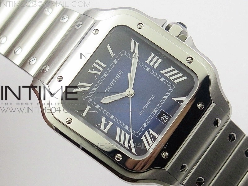 Santos de Cartier 40mm 2018 BVF 1:1 Best Edition Blue Dial on SS SmartLinks Bracelet MIYOTA 9015