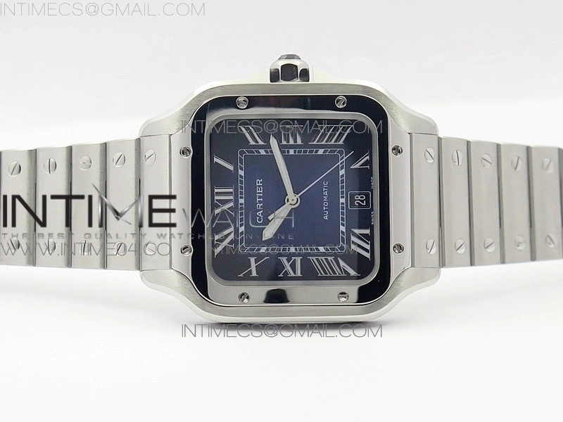 Santos de Cartier 40mm 2018 BVF 1:1 Best Edition Blue Dial on SS SmartLinks Bracelet MIYOTA 9015