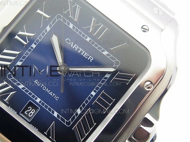 Santos de Cartier 40mm 2018 BVF 1:1 Best Edition Blue Dial on SS SmartLinks Bracelet MIYOTA 9015