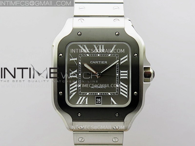 Santos de Cartier 40mm 2018 BVF 1:1 Best Edition Gray Dial on SS SmartLinks Bracelet MIYOTA 9015