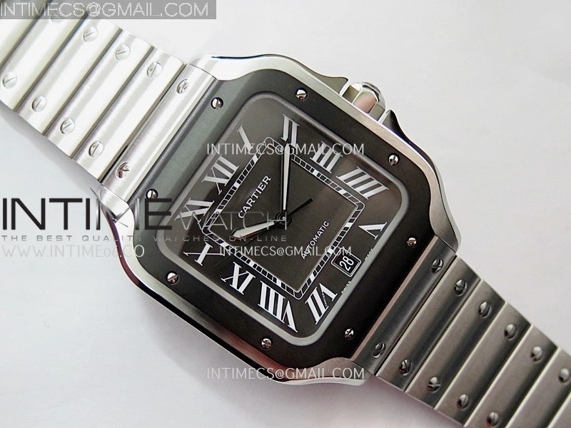 Santos de Cartier 40mm 2018 BVF 1:1 Best Edition Gray Dial on SS SmartLinks Bracelet MIYOTA 9015