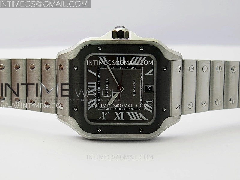 Santos de Cartier 40mm 2018 BVF 1:1 Best Edition Gray Dial on SS SmartLinks Bracelet MIYOTA 9015