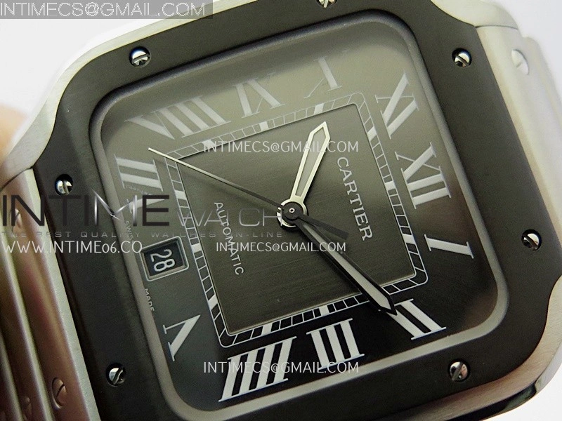 Santos de Cartier 40mm 2018 BVF 1:1 Best Edition Gray Dial on SS SmartLinks Bracelet MIYOTA 9015