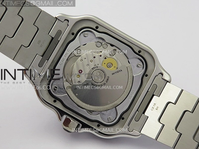 Santos de Cartier 40mm 2018 BVF 1:1 Best Edition Gray Dial on SS SmartLinks Bracelet MIYOTA 9015