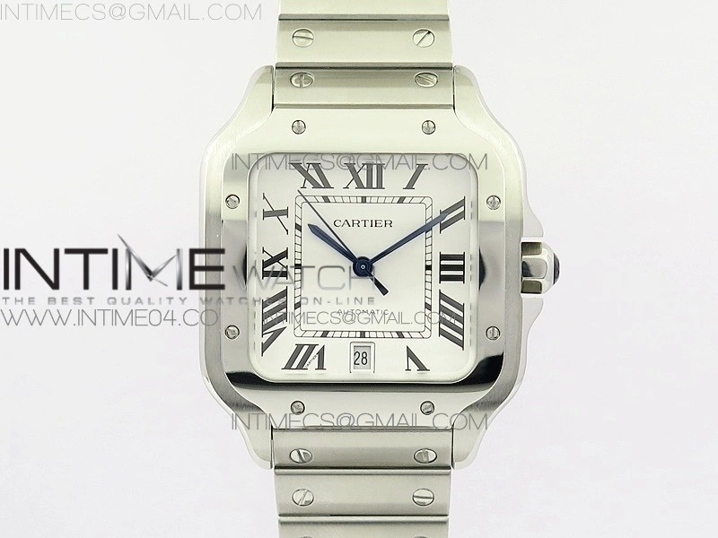 Santos de Cartier 40mm 2018 GF 1:1 Best Edition White Dial on SS SmartLinks Bracelet MIYOTA 9015