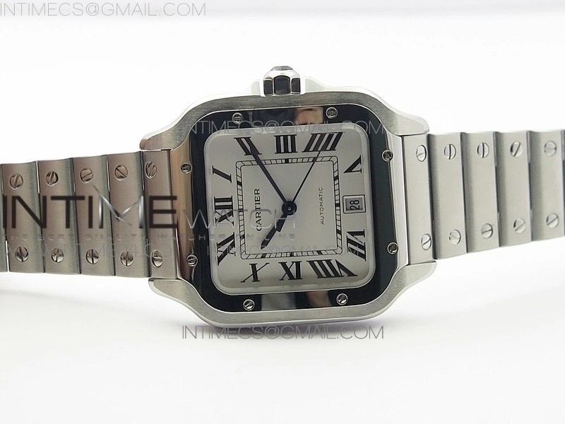 Santos de Cartier 40mm 2018 GF 1:1 Best Edition White Dial on SS SmartLinks Bracelet MIYOTA 9015