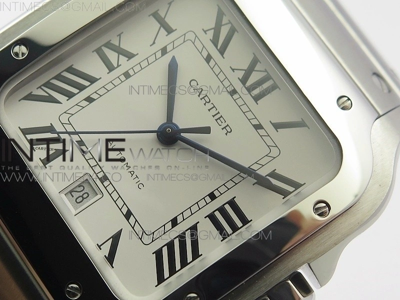 Santos de Cartier 40mm 2018 GF 1:1 Best Edition White Dial on SS SmartLinks Bracelet MIYOTA 9015