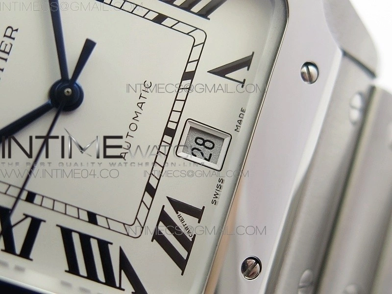 Santos de Cartier 40mm 2018 GF 1:1 Best Edition White Dial on SS SmartLinks Bracelet MIYOTA 9015