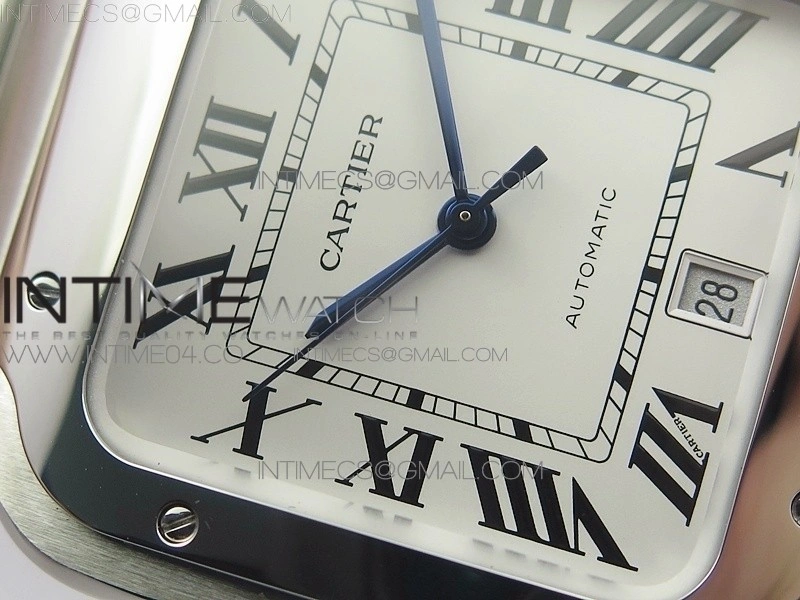 Santos de Cartier 40mm 2018 GF 1:1 Best Edition White Dial on SS SmartLinks Bracelet MIYOTA 9015
