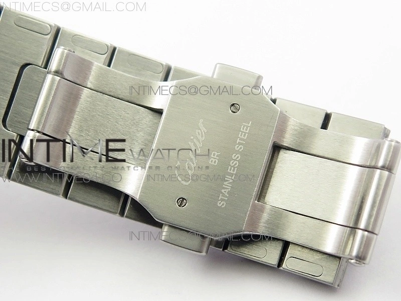 Santos de Cartier 40mm 2018 GF 1:1 Best Edition White Dial on SS SmartLinks Bracelet MIYOTA 9015