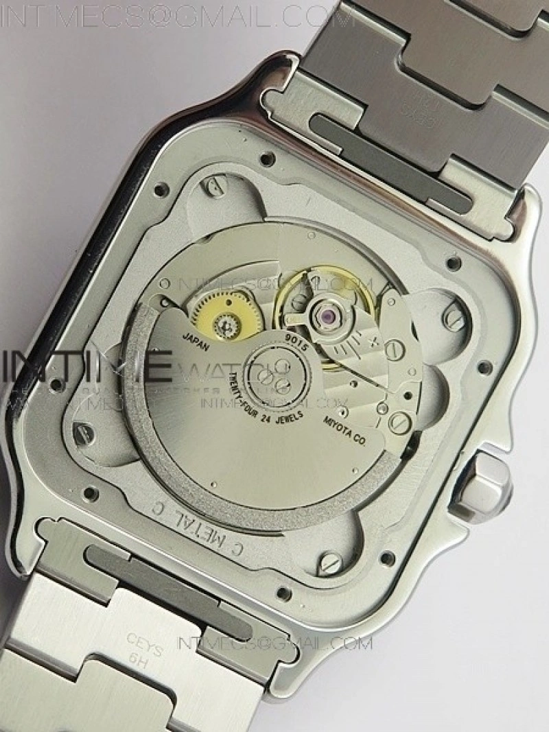 Santos de Cartier 40mm 2018 GF 1:1 Best Edition White Dial on SS SmartLinks Bracelet MIYOTA 9015