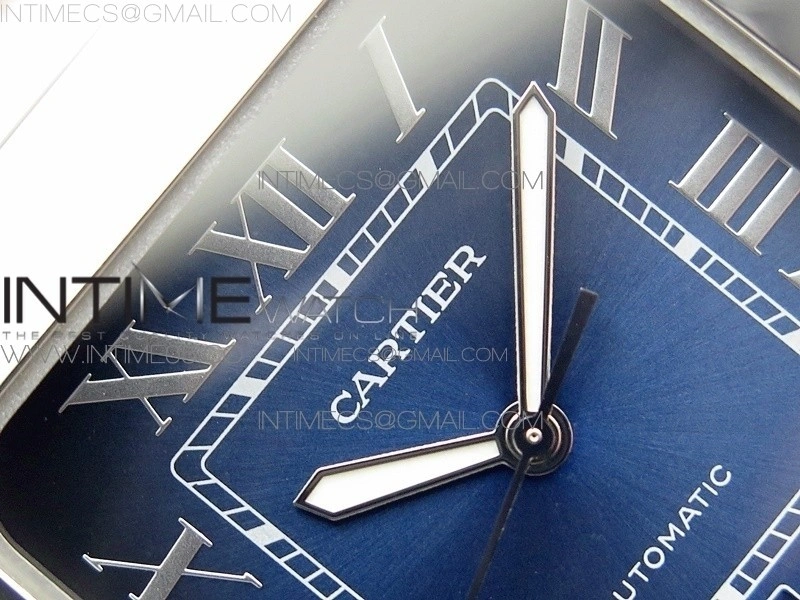 Santos de Cartier 40mm 2018 RXW 1:1 Best Edition Blue Dial on SS SmartLinks Bracelet MIYOTA 9015