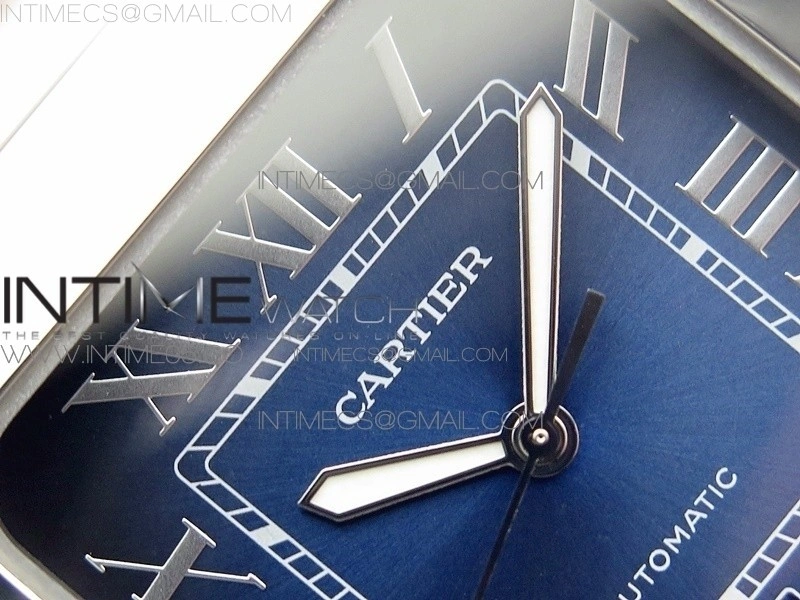 Santos de Cartier 40mm 2018 RXW 1:1 Best Edition Blue Dial on SS SmartLinks Bracelet MIYOTA 9015