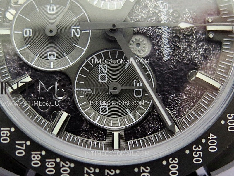 Speedmaster 44mm Ceramic SMF 1:1 Best Edition Gray Skeleton Dial On Gray Nylon Strap A3869