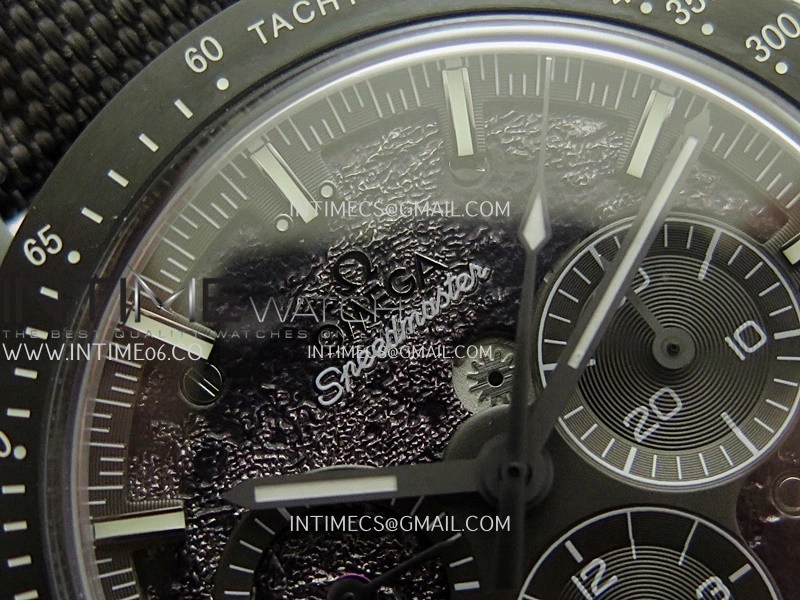 Speedmaster 44mm Ceramic SMF 1:1 Best Edition Gray Skeleton Dial On Gray Nylon Strap A3869