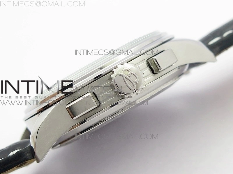 Premier A13315351 SS 42mm BLS 1:1 Best Edition Black Dial on Black Leather Strap A7750