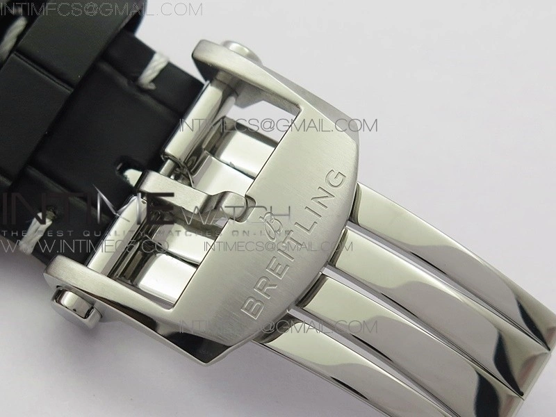 Premier A13315351 SS 42mm BLS 1:1 Best Edition Black Dial on Black Leather Strap A7750