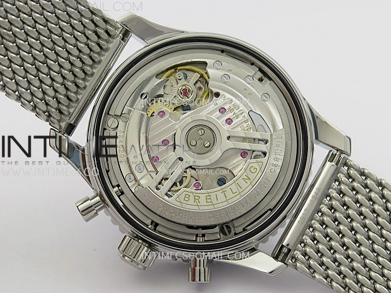 Navitimer B01 43mm SS B50 Best Edition Ice Blue Dial Black Subdial On SS Bracelet A7750