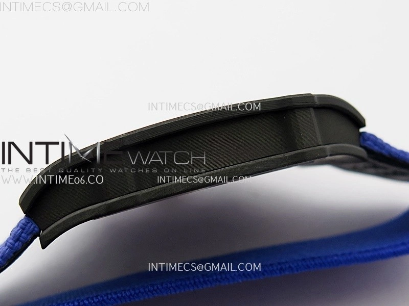 RM67-02 Black Inner Bezel Real NTPT 1:1 Best Edition Skeleton Dial On Blue Nylon strap CRMA7 Clone