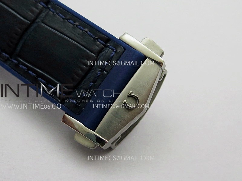 Planet Ocean Master Chronometer Blue Ceramic Bezel SS VRF 1:1 Best Edition Blue Dial On Blue Gummy Strap A9900