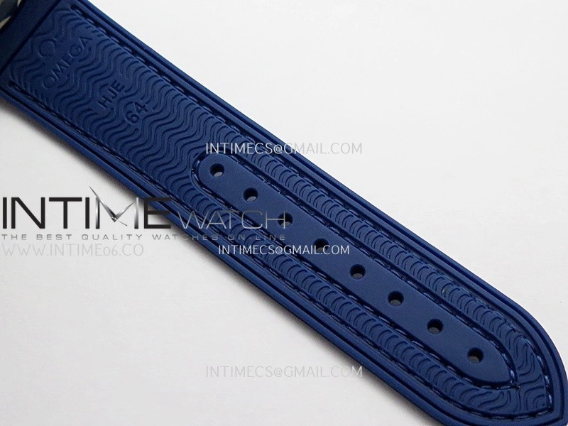 Planet Ocean Master Chronometer Blue Ceramic Bezel SS VRF 1:1 Best Edition Blue Dial On Blue Gummy Strap A9900