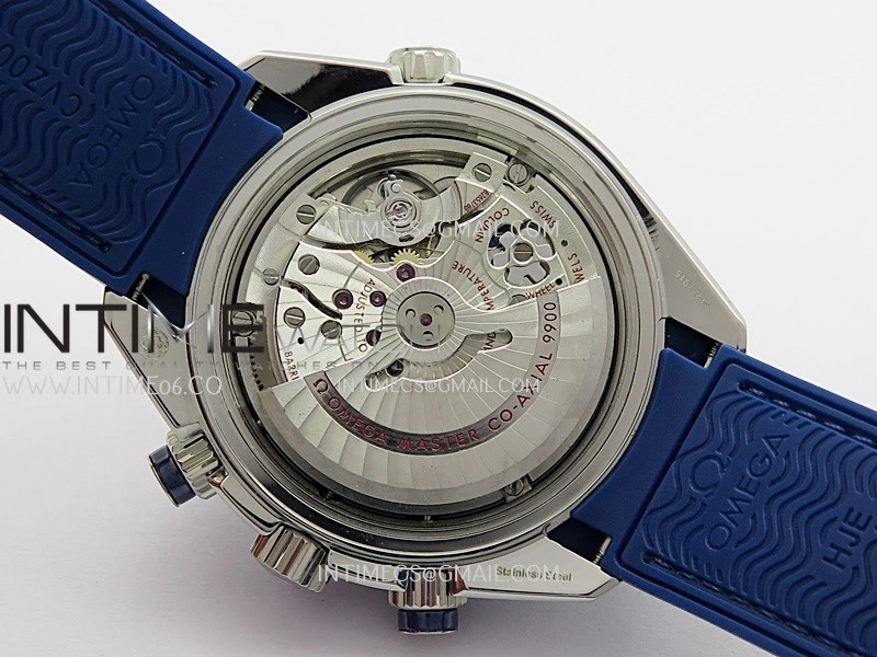 Planet Ocean Master Chronometer Blue Ceramic Bezel SS VRF 1:1 Best Edition Blue Dial On Blue Gummy Strap A9900
