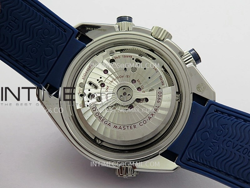 Planet Ocean Master Chronometer Blue Ceramic Bezel SS VRF 1:1 Best Edition Blue Dial On Blue Gummy Strap A9900