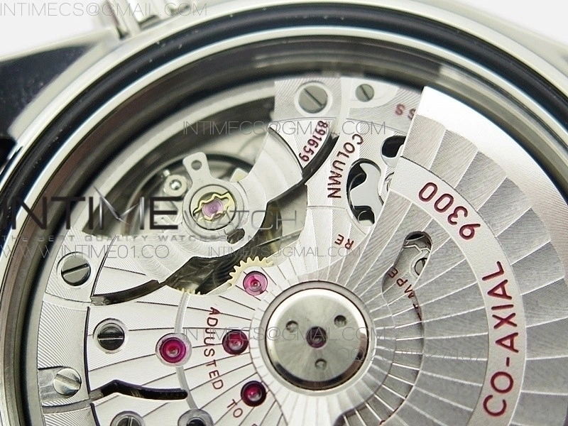 Planet Ocean Master Chronometer Chrono SS OM 1:1 Best Edition Black Dial Orange No on Black Orange Strap A9300