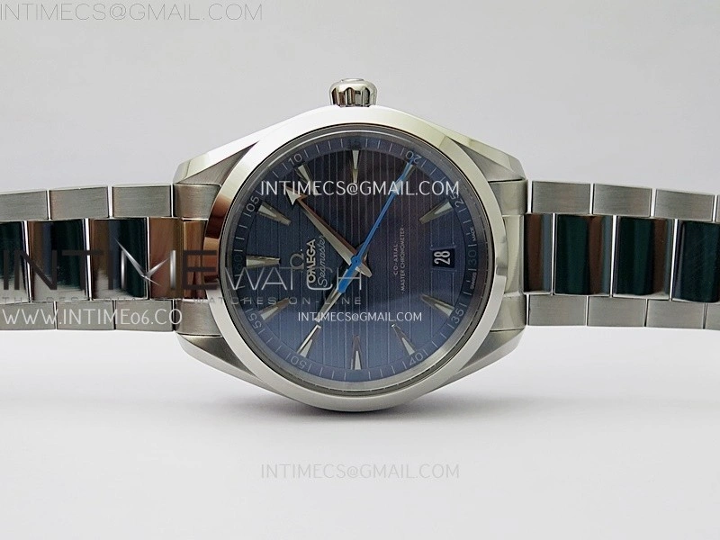 Aqua Terra 150M Master Chronometers N1F Best Edition Blue Dial Blue Second Hand on SS Bracelet A8900