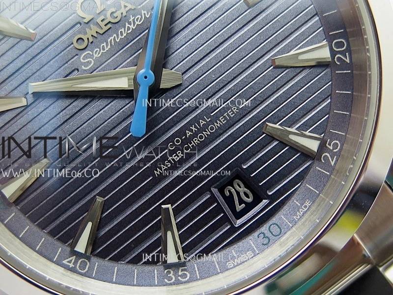 Aqua Terra 150M Master Chronometers N1F Best Edition Blue Dial Blue Second Hand on SS Bracelet A8900