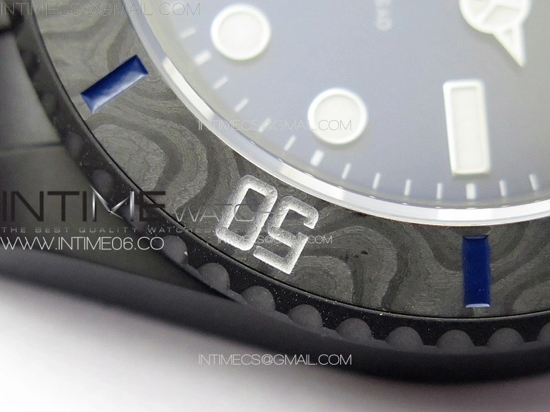 Submariner DIW DLC Sandblasted VSF 1:1 Best Edition Black Blue Dial on DLC Bracelet VS3135