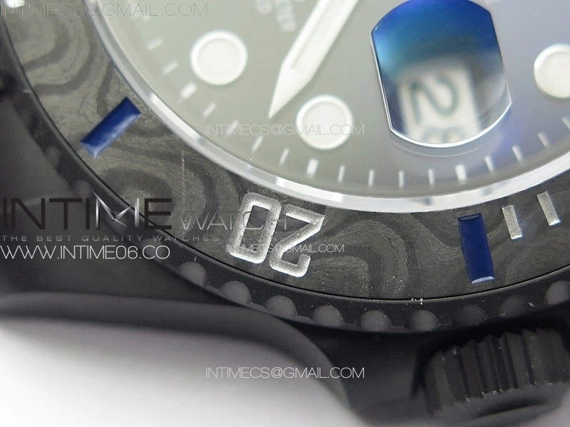 Submariner DIW DLC Sandblasted VSF 1:1 Best Edition Black Blue Dial on DLC Bracelet VS3135