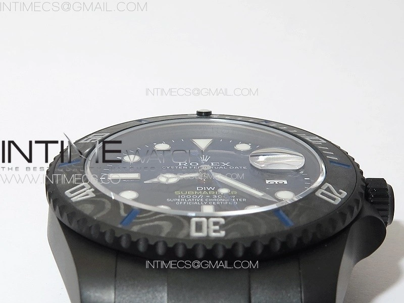 Submariner DIW DLC Sandblasted VSF 1:1 Best Edition Black Blue Dial on DLC Bracelet VS3135
