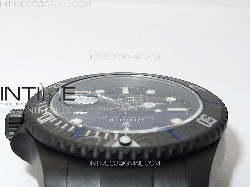 Submariner DIW DLC Sandblasted VSF 1:1 Best Edition Black Blue Dial on DLC Bracelet VS3135