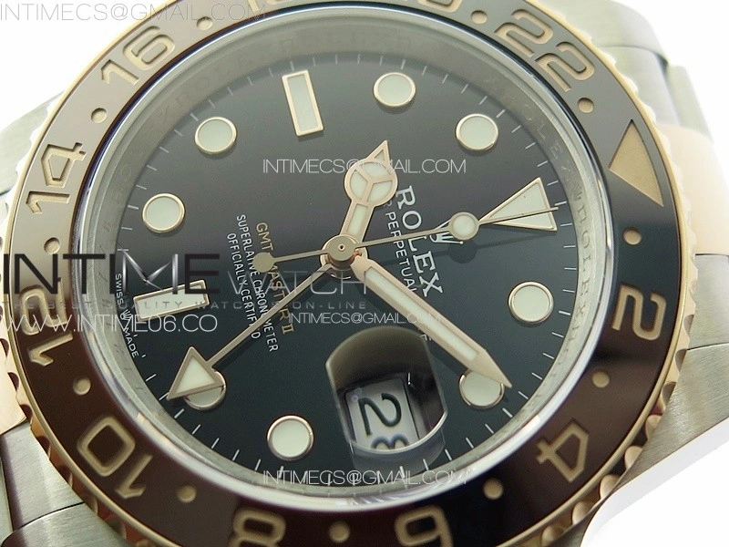 GMT-Master II 126711CHNR 904L RG GMF 1:1 Best Edition Black Dial on 904L RG Bracelet VR3285