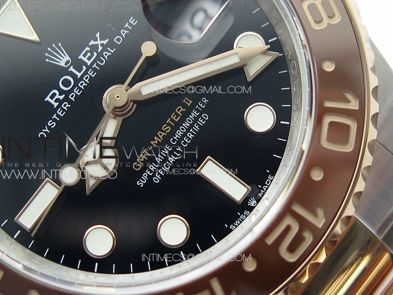 GMT-Master II 126711CHNR 904L RG GMF 1:1 Best Edition Black Dial on 904L RG Bracelet VR3285
