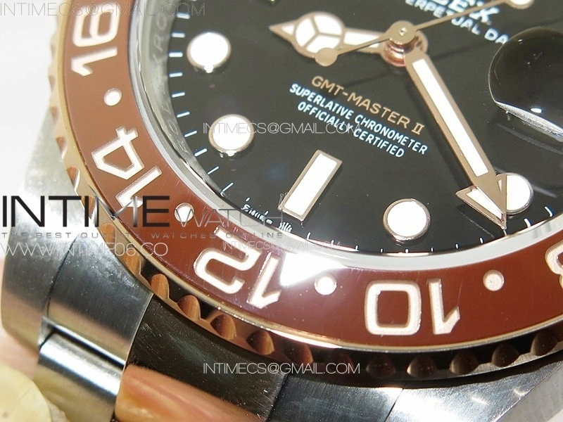 GMT-Master II 126711CHNR 904L RG GMF 1:1 Best Edition Black Dial on 904L RG Bracelet VR3285