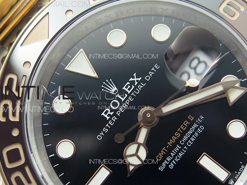 GMT-Master II 126711CHNR 904L RG GMF 1:1 Best Edition Black Dial on 904L RG Bracelet VR3285
