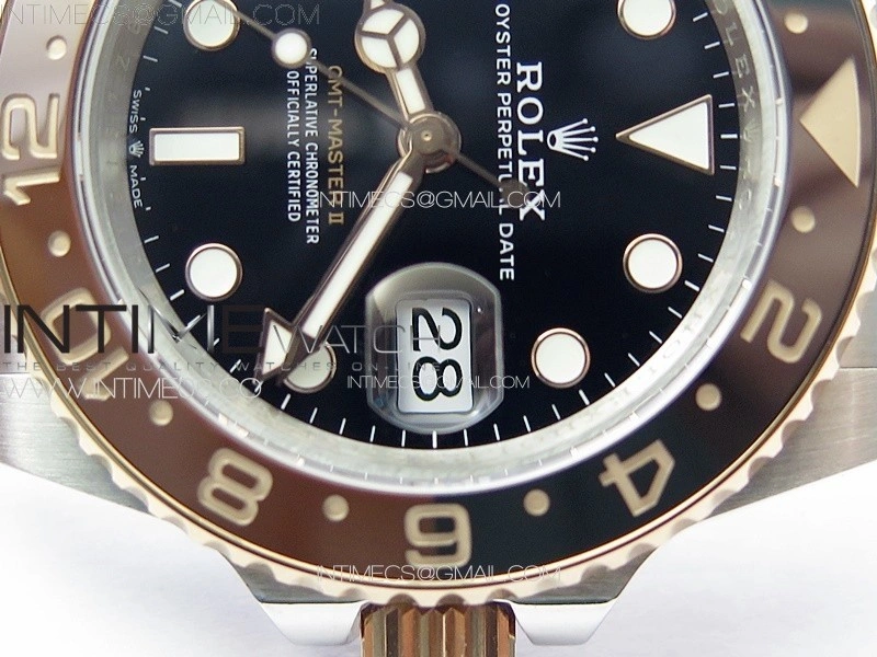 GMT-Master II 126711CHNR 904L RG GMF 1:1 Best Edition Black Dial on 904L RG Bracelet VR3285