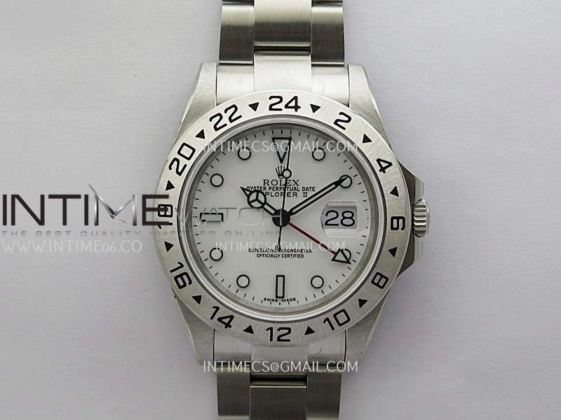 Explorer II 40mm 16570 SS BP Best Edition White Dial On SS Bracelet Super Clone VR3186