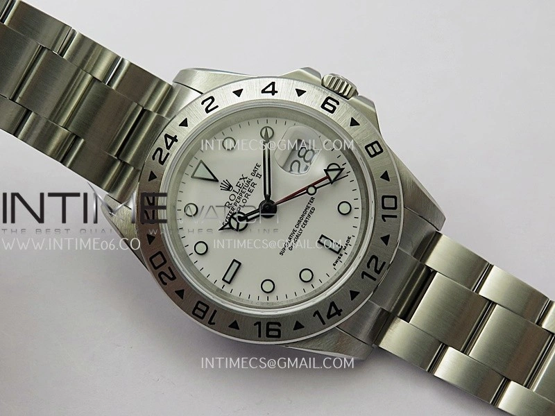 Explorer II 40mm 16570 SS BP Best Edition White Dial On SS Bracelet Super Clone VR3186