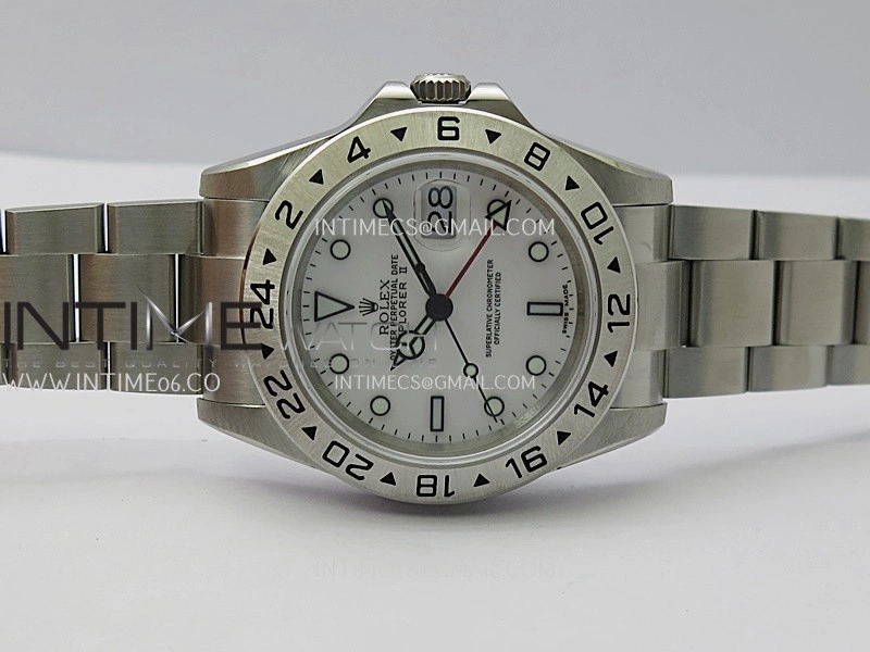 Explorer II 40mm 16570 SS BP Best Edition White Dial On SS Bracelet Super Clone VR3186