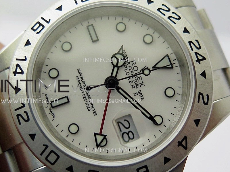 Explorer II 40mm 16570 SS BP Best Edition White Dial On SS Bracelet Super Clone VR3186