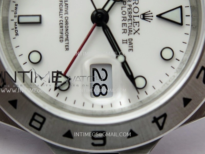 Explorer II 40mm 16570 SS BP Best Edition White Dial On SS Bracelet Super Clone VR3186