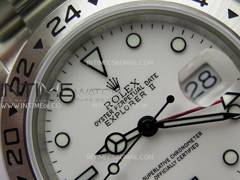 Explorer II 40mm 16570 SS BP Best Edition White Dial On SS Bracelet Super Clone VR3186
