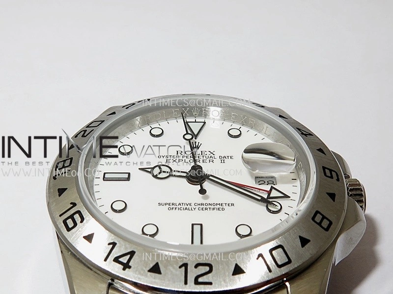 Explorer II 40mm 16570 SS BP Best Edition White Dial On SS Bracelet Super Clone VR3186