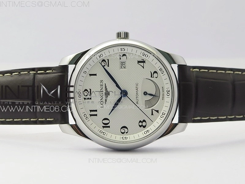 Master Power Reserve SS APSF 1:1 Best Edition White Dial on Brown Leather Strap AL602