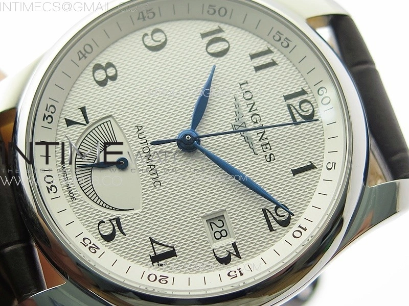 Master Power Reserve SS APSF 1:1 Best Edition White Dial on Brown Leather Strap AL602