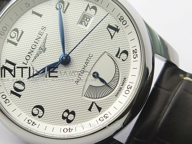 Master Power Reserve SS APSF 1:1 Best Edition White Dial on Brown Leather Strap AL602