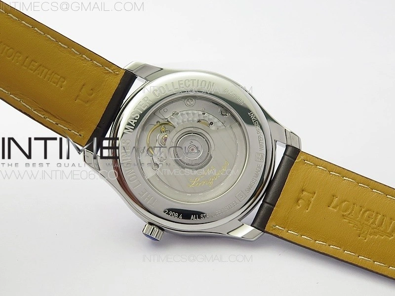 Master Power Reserve SS APSF 1:1 Best Edition White Dial on Brown Leather Strap AL602
